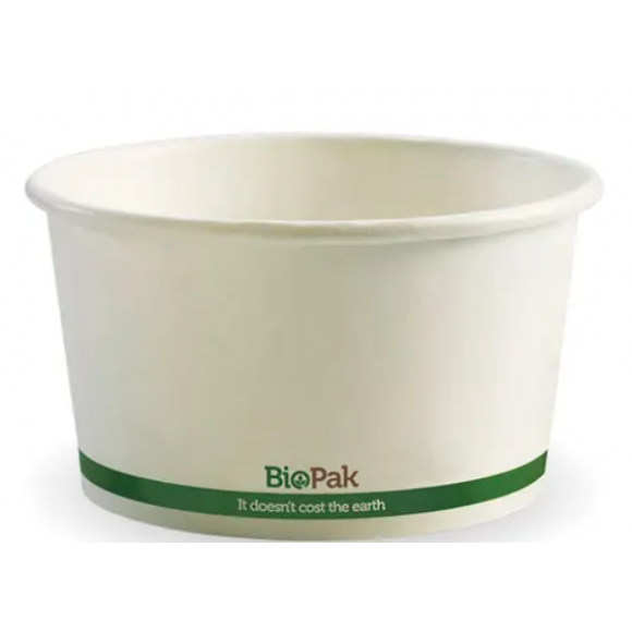BioPak BioBowl White 430ml/12oz Carton of 500