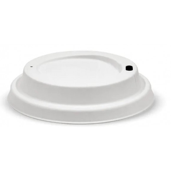 BioPak White Plant Fibre Biocup Lid Large 90mm Carton 1000