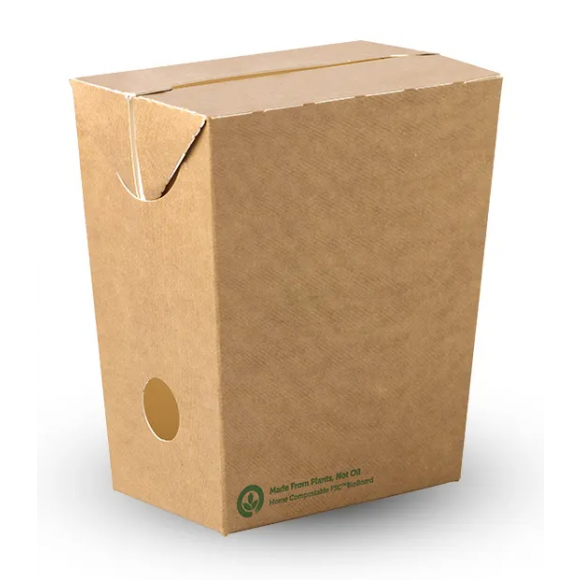 BioPak Unlined Enclosed BioBoard Chip Box Small Carton of 800