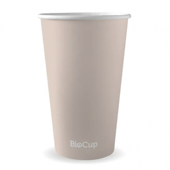 BioPak Stone Single Wall BioCup 510ml/16oz (90mm) Carton of 1000