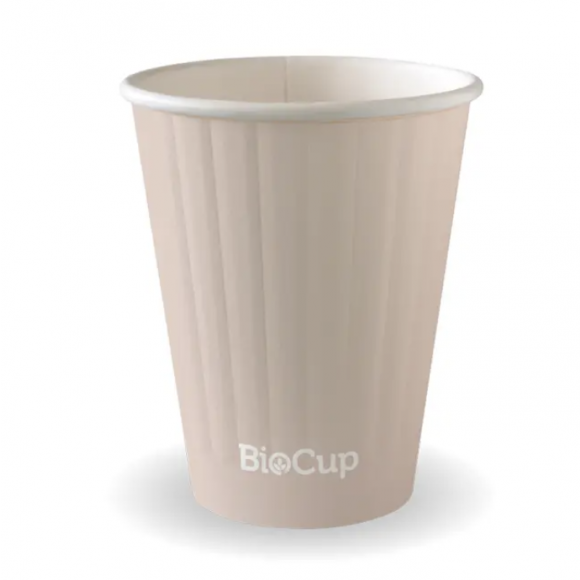 BioPak Stone Double Wall Biocup 255ml / 8oz (80mm) Carton of 1000