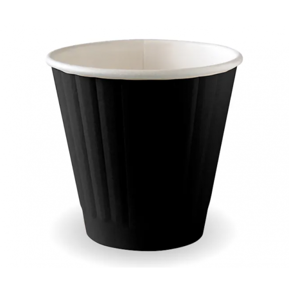 BioPak Black Double Wall BioCup 295ml / 8oz (90mm) Carton of 1000