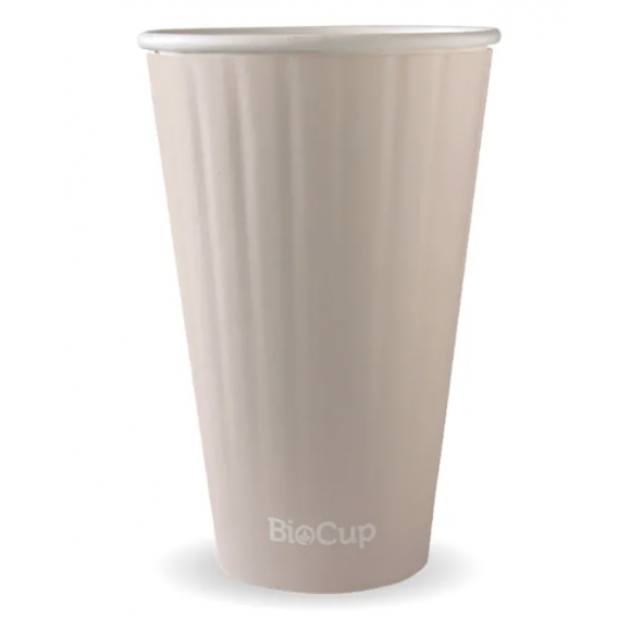 BioPak Stone Double Wall Biocup 460ml / 16oz (90mm) Carton of 600