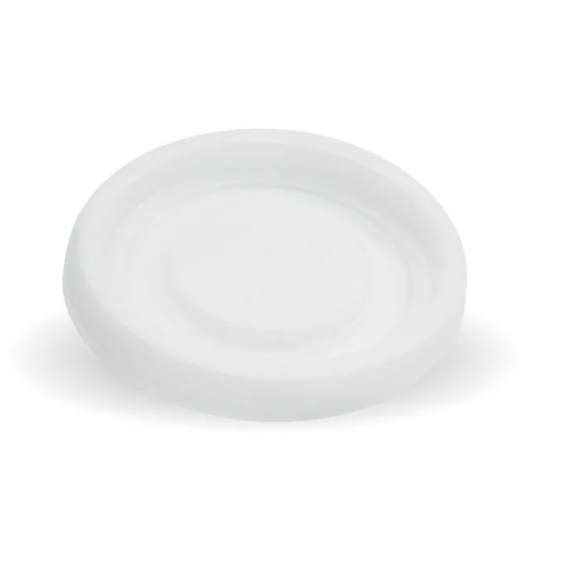 BioPak White PS No Hole BioCup Lid 63mm / 4oz Carton of 1000