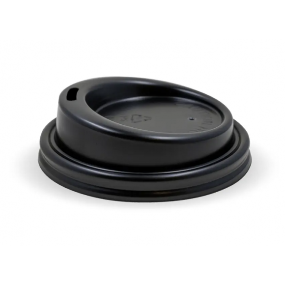 BioPak Black PS Sipper BioCup Lid 63mm / 4oz Carton of 1000