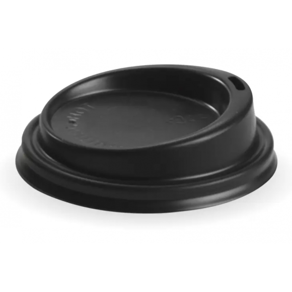 BioPak Small Black PS BioCup Lid 80mm Carton of 1000