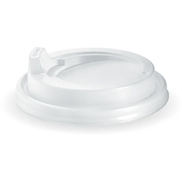 BioPak Small White PS Sipper BioCup Lid 80mm Carton of 1000
