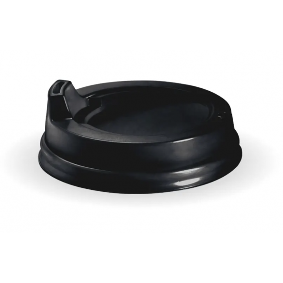BioPak Small Black PS Sipper BioCup Lid 80mm Carton of 1000