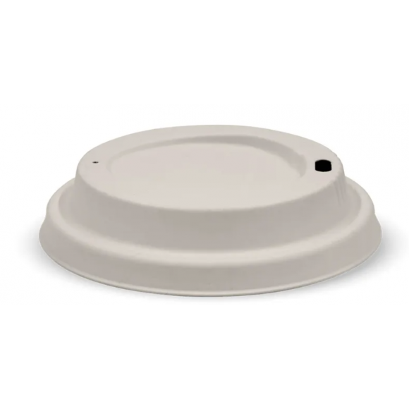 BioPak Large Natural Plant Fibre BioCup Lid 90mm Carton of 1000