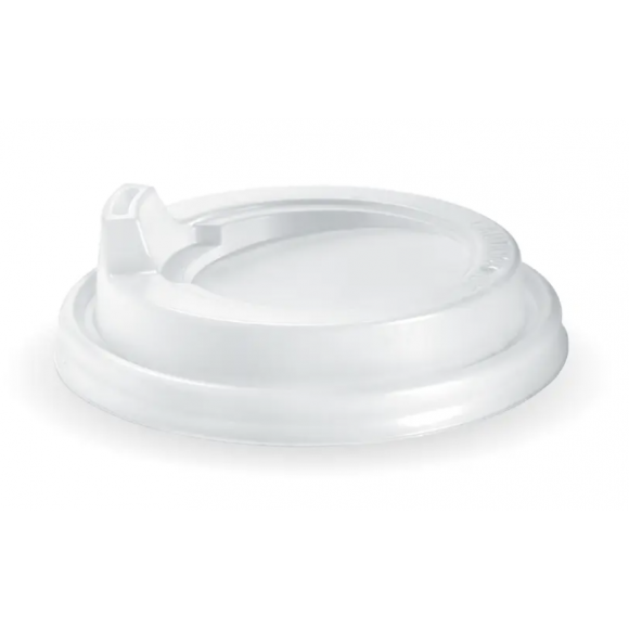 BioPak Large PS Sipper BioCup Lid 90mm White Carton Of 1000