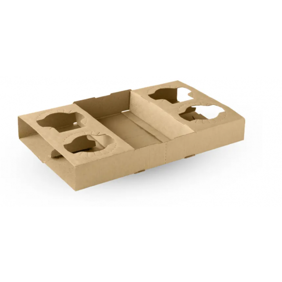 BioPak Cup BioCup Paper Tray 2&4 natural Carton Of 100