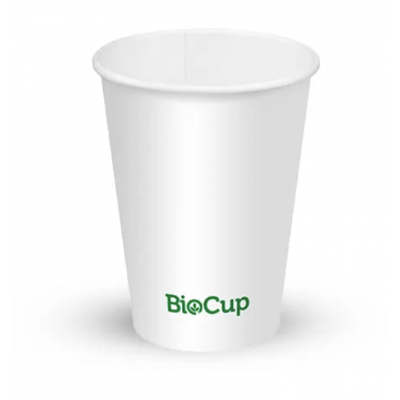 BioPak Cold Paper Water BioCup 200ml / 6oz (73mm) White Carton Of 1000