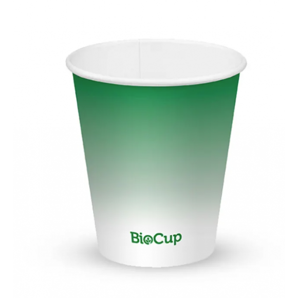 BioPak Cold Paper BioCup 300ml / 10oz (90mm) Green Carton Of 1000