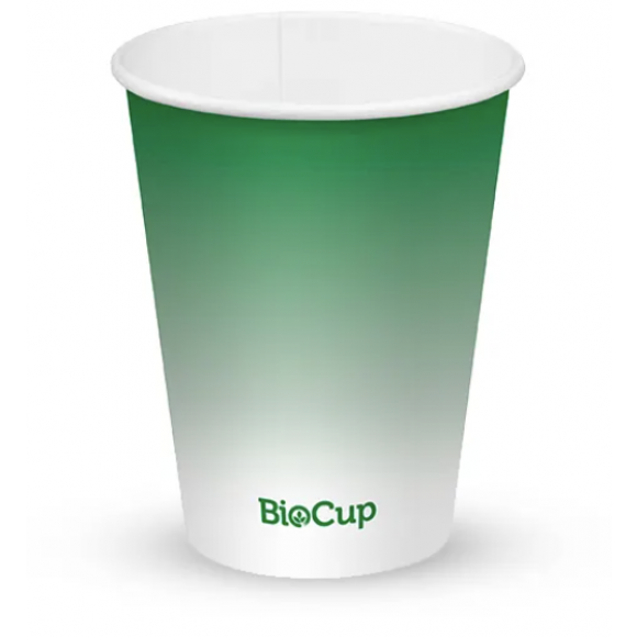 BioPak Cold Paper BioCup 390ml / 12oz (90mm) Green Carton Of 1000