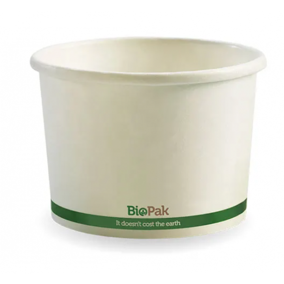 BioPak Biobowl 8oz (250ml) White Carton Of 1000
