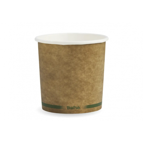 BioPak BioBowl 740ml / 24oz Kraft Carton Of 500