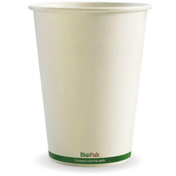 BioPak BioBowl 950ml / 32oz White Carton Of 500