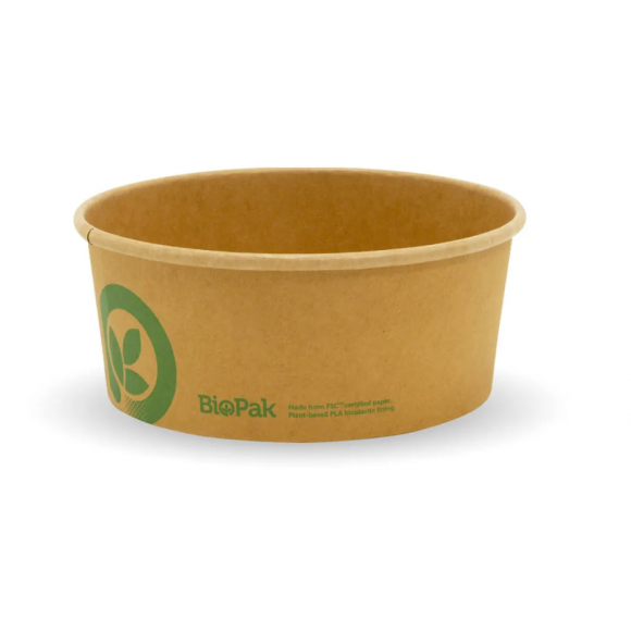 BioPak BioBowl Medium 750ml Kraft Carton Of 400
