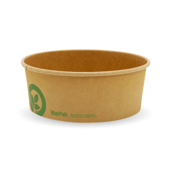 BioPak BioBowl Extra Large 1,300ml Kraft Carton Of 200