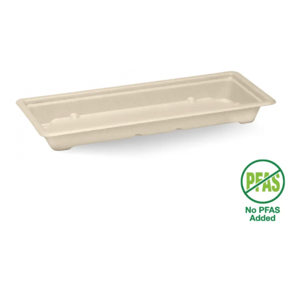 BioPak Sushi Tray Long Plant Fibre Carton Of 600