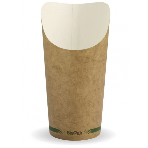 BioPak Paper Chip BioCup Large Kraft Carton Of 500