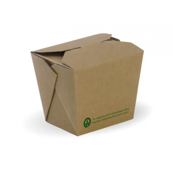 BioPak BioBoard Noodle Box 240ml / 8oz Kraft Carton Of 1000