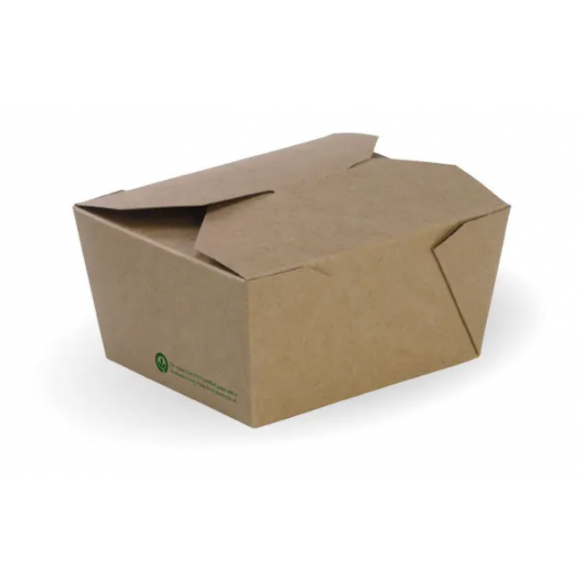 BioPak BioBoard Lunch Box Small Kraft Carton Of 200