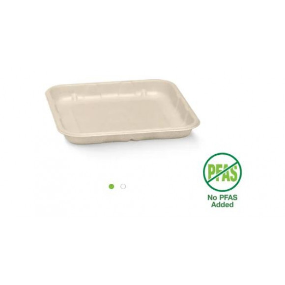 BioPak Plant Fibre Produce Tray 14x14x2cm Carton of 1000