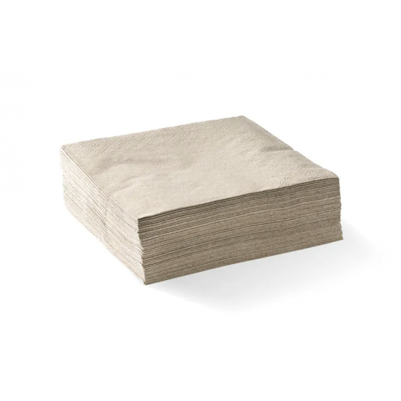 BioPak Corner Embossed Cocktail Napkin 2 Ply Natural Carton of 2000