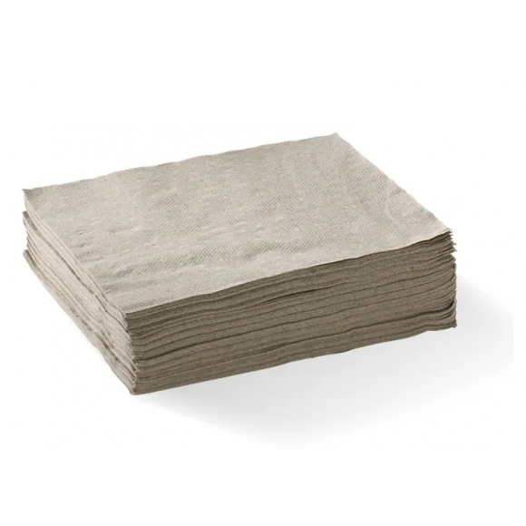 BioPak Lunch Napkin 1/4 Fold 1 Ply Natural Carton of 3000