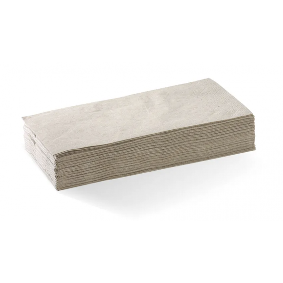 BioPak Dinner Napkin 1/8 Fold 2 Ply Natural Carton of 1000