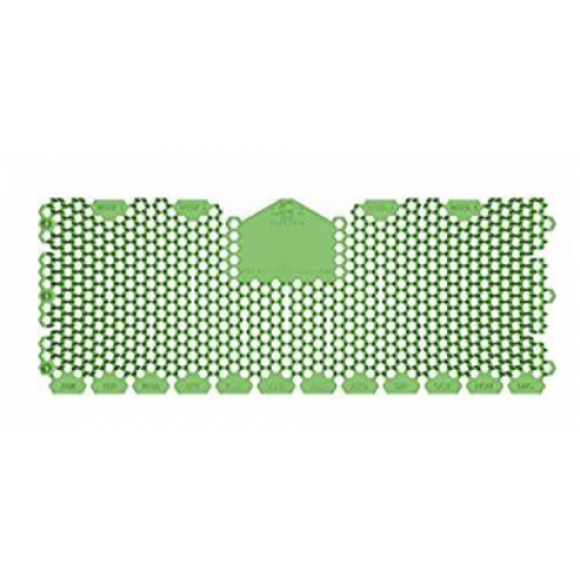 Zeus Large Rectangular Urinal Screen for Urinal Trough Cucumber Melon Pack of 2