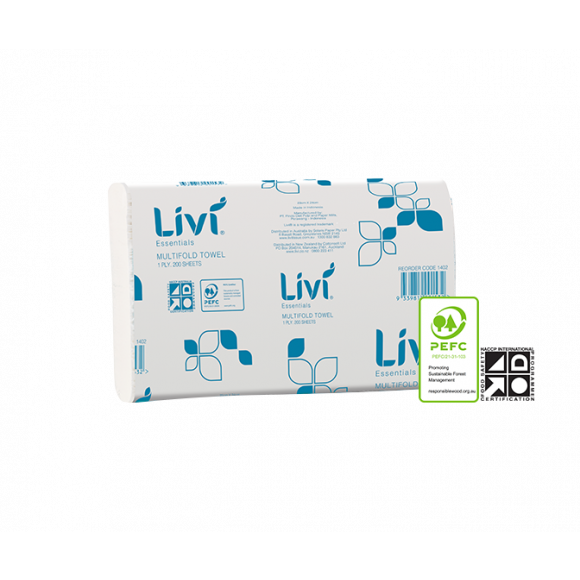Livi Essentials Slimline Hand Towel Carton of 4000