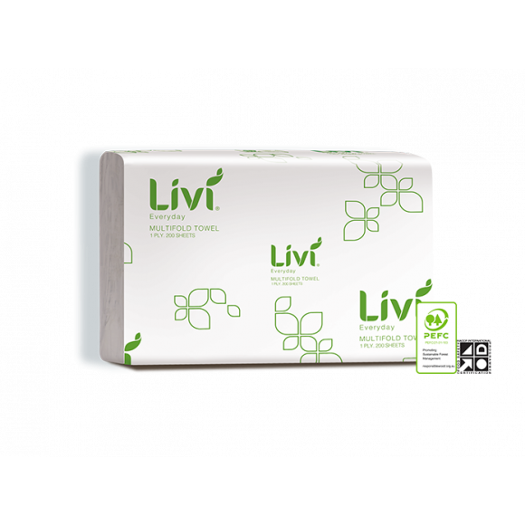 Livi Everyday Basics Slimline Hand Towel Carton of 4000