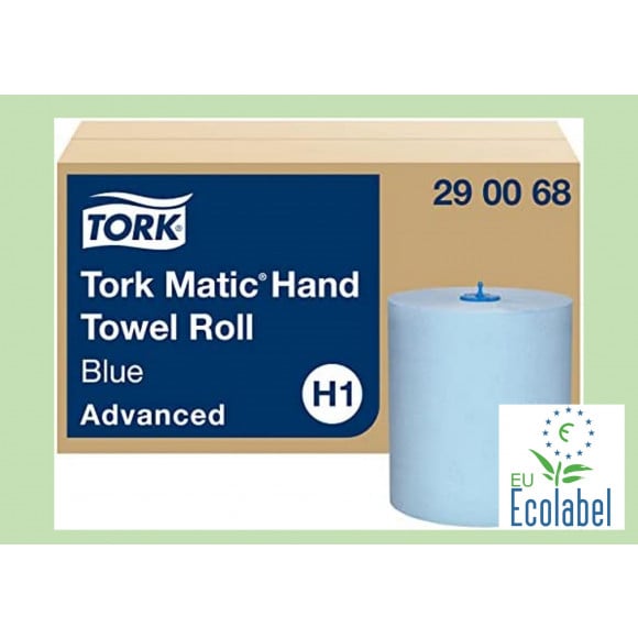 Tork H1 Advanced Hand Towel Roll Auto Cut Blue 150M Carton of 6