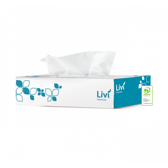Livi Essentials Facial Tissues 2Ply 100 Sheet Carton of 48