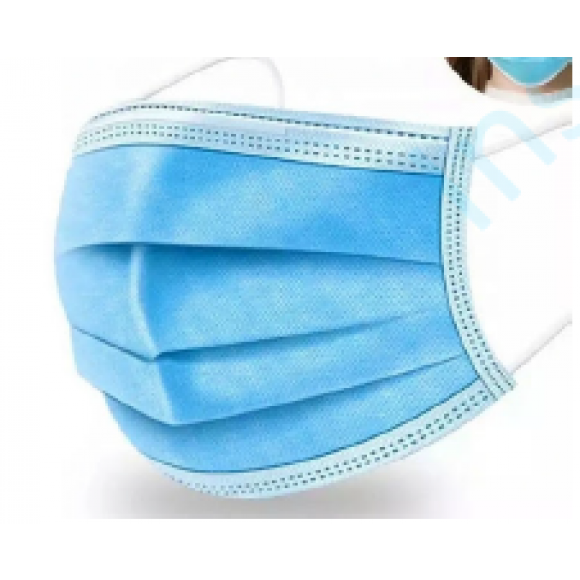 Blue Disposable Face Mask 3 Ply Box of 50 DFMB