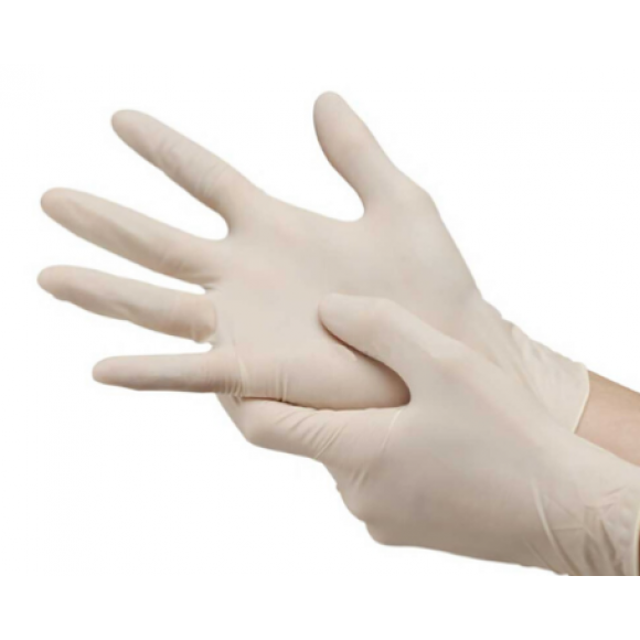 Latex Powdered Disposable Gloves Medium Box of 100