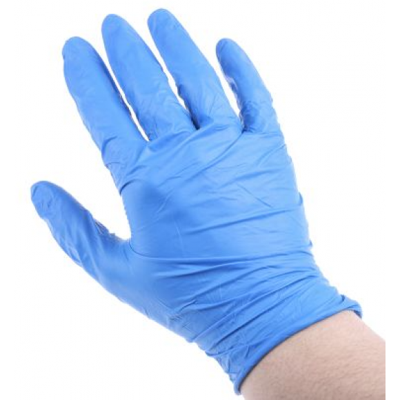 Nitrile Powder Free Disposable Gloves Blue Medium Box of 100