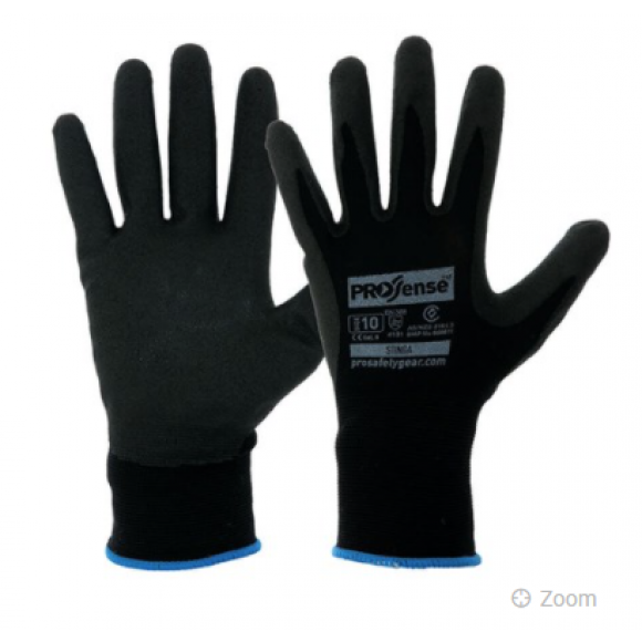 Pro Sense Stinga Synthetic Nylon Dipped Gloves Size 10