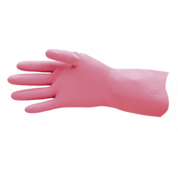 Tuff Rubber Gloves Pink Medium Size 7 - 7.5