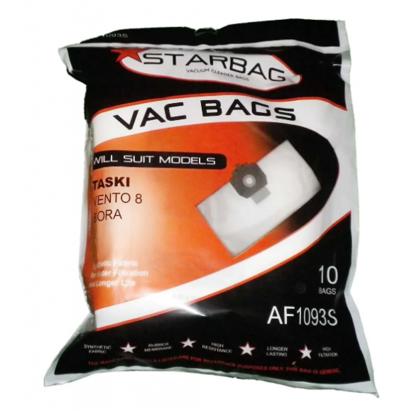 Taski Synthetic Vac Bag to Suit Vento 8, Bora Pack of 10