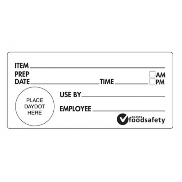Daydot Removable Shelf Life Label 102x47mm Roll of 500