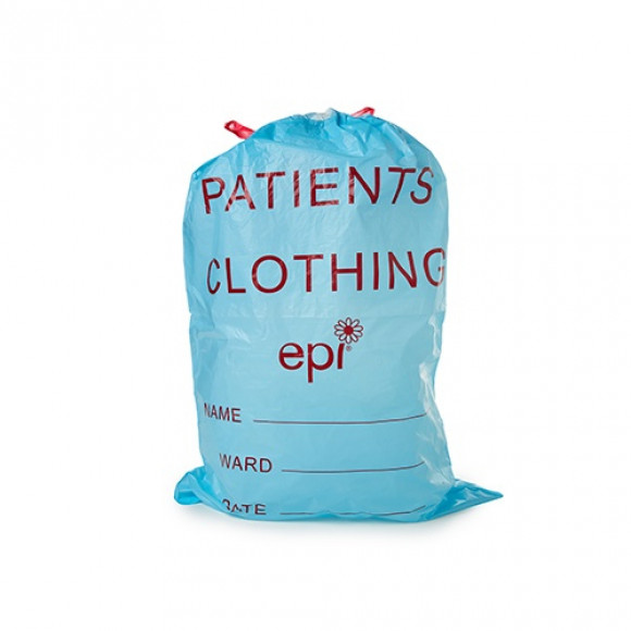 Patient Clothing Bag with Drawstring Blue 720mm x 470mm Carton of 500