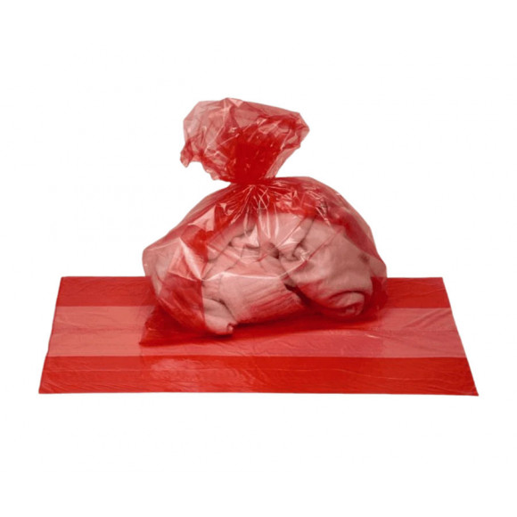 Red Soluble Strip Laundry Bag 990mm x 910mm Catton of 250