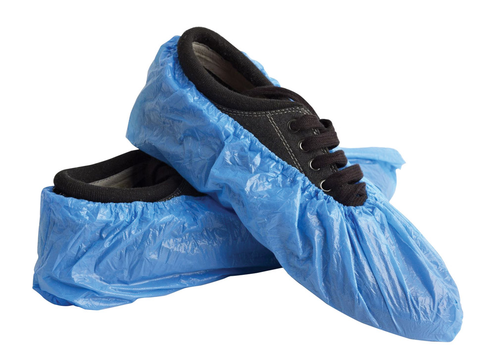 Polyethylene Shoe Covers Blue Carton Of 1000 Shoe Covers Protective